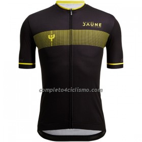 Completo Maglia + Pantaloncino con bretelle 2022 Tour de France Manica Corta Giallo Nero